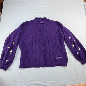 Taylor Swift Speak Now Taylors Version Purple Star Cardigan MD/LG Official Merch